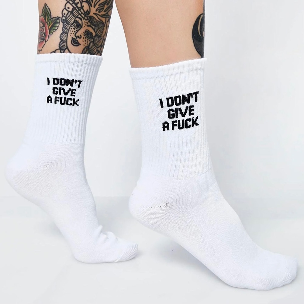 IDGAF socks